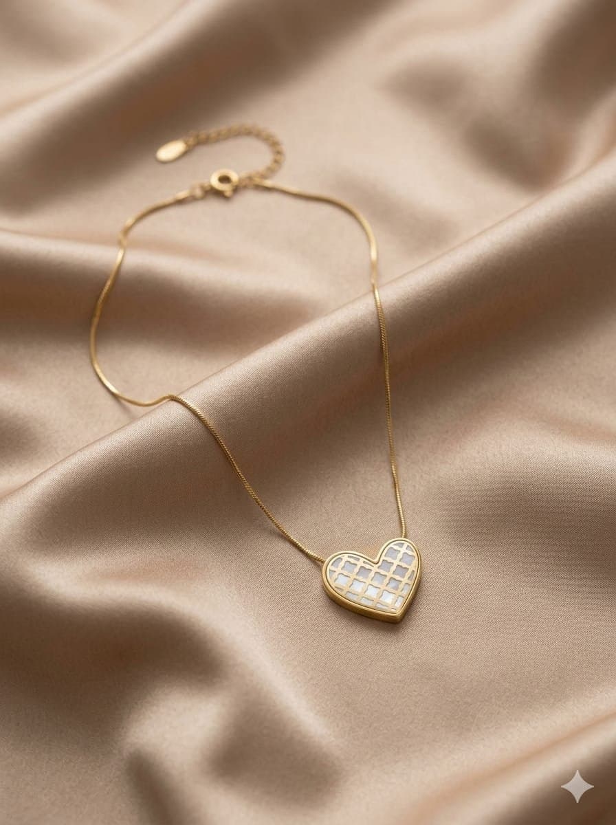 Two-Tone Heart Necklace