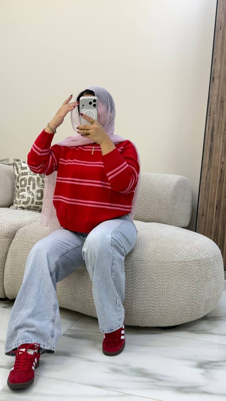 تيشيرت راوند مقلم