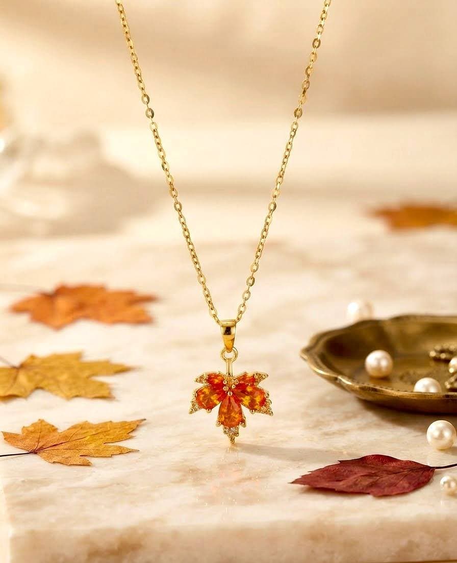  عقد ورقة شجر خريفي - عقد Autumn Leaf