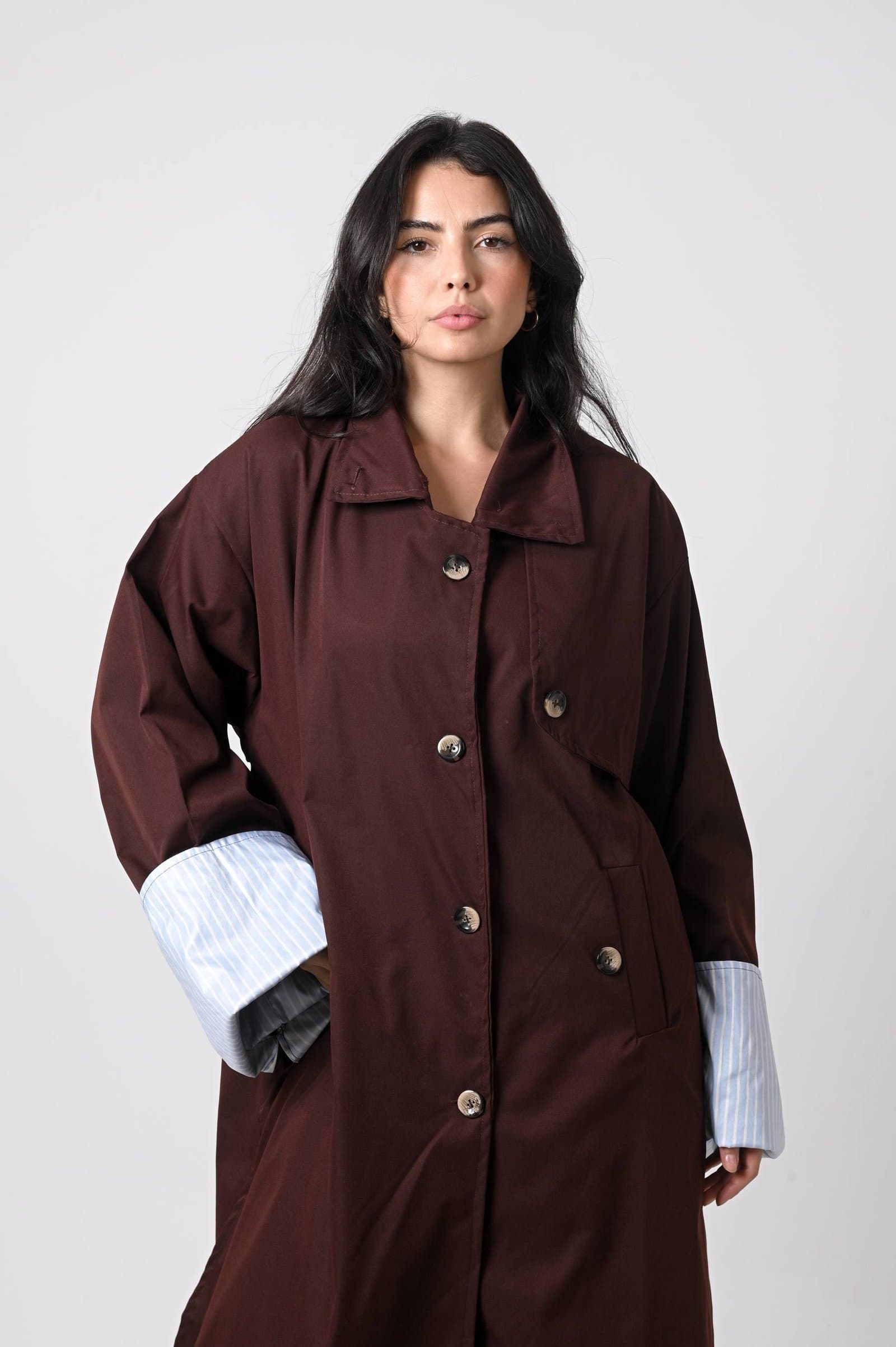TRENCH COAT STRIPED LINING